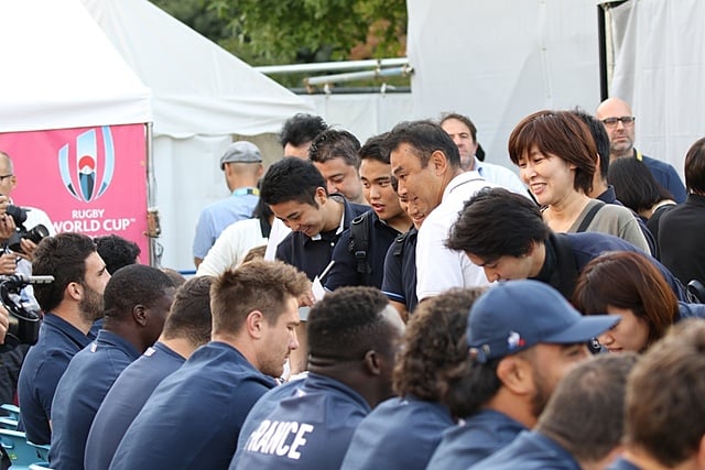 10月8日　フランス代表選手がファンゾーンに登場